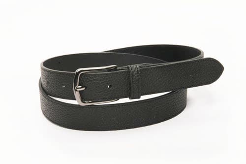 men_s black leather cowhide belt